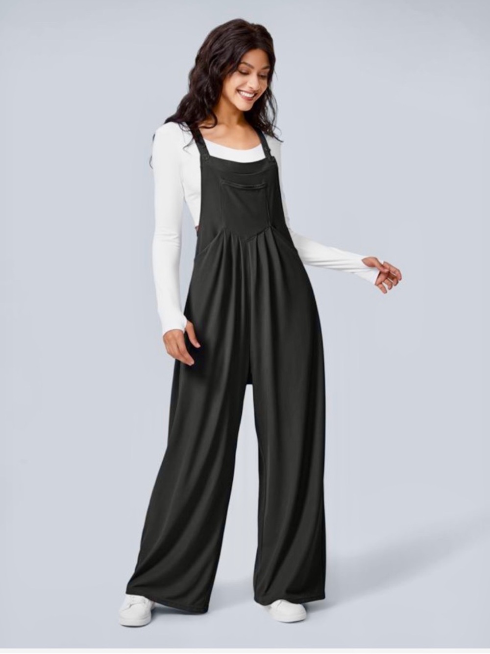 HALARA Black Wide-Leg Jumpsuit